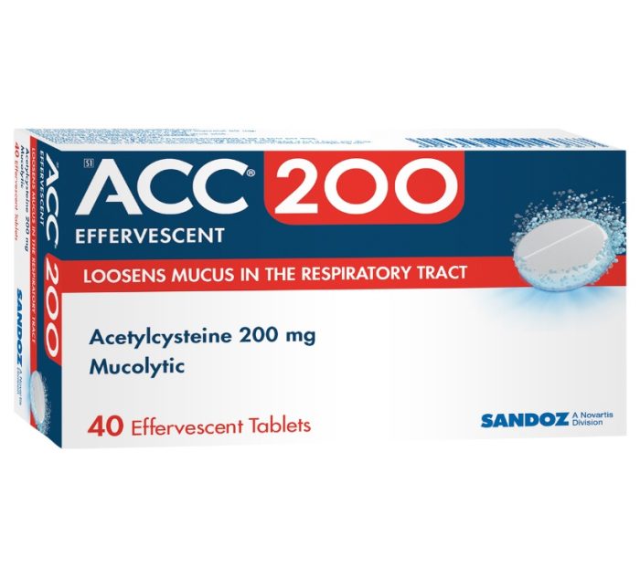 ACC200 Effervescent Tablets 40 Tablets - Online Health