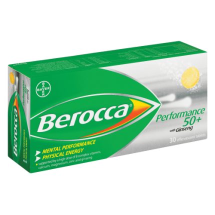Berocca Focus 50+ Multivitamin 30 Effervescent Tablets