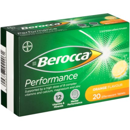 Berocca Performance 20 Effervescent Tablets (Orange/Tropical)