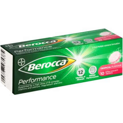 Berocca Performance Effervescent Tablets - 10 (Mango/Orange/Tropical)