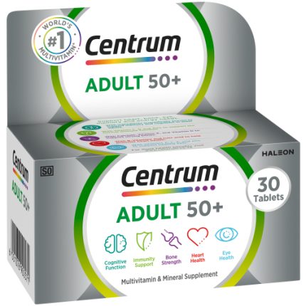 Centrum - Adult 50+ Multi Vitamin and Mineral Supplement Tablets - 30