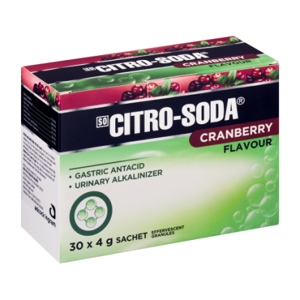 Citro-Soda Gastric AntAcid and Urinary Alkalinizer Effervescent Granules  Sachets- 30x 4g