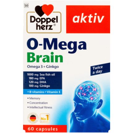 Doppelherz aktiv O-Mega Brain Omega-3 plus Ginkgo Capsules - 60