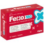 Fexo 180mg Fexofenadine HCI Tablets - 30