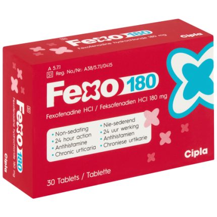 Fexo 180mg Fexofenadine HCI Tablets - 30