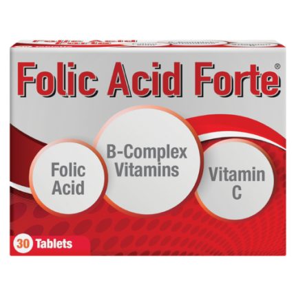 Folic Acid Forte with B-complex Vitamins And Vitamin C Tablets - 30