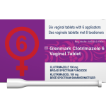 Glenmark Clotrimazole 6 100mg Vaginal Tablets - 6