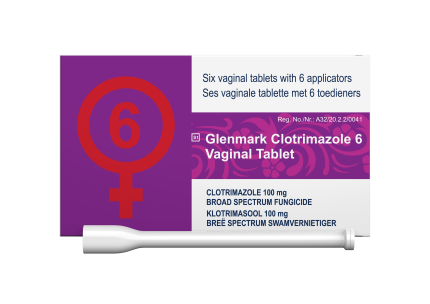 Glenmark Clotrimazole 6 100mg Vaginal Tablets - 6