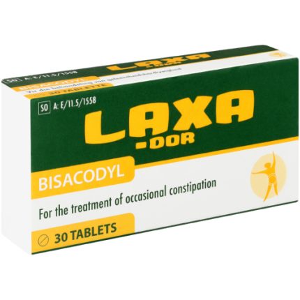 Laxador Bisacodyl Laxative Tablets - 30