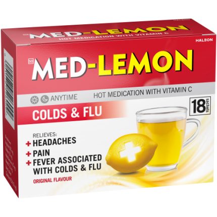 Med-Lemon Colds and Flu Hot Medication Sachets - 18