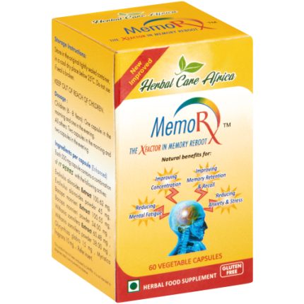 Memo Rx Herbal Food Supplement Gluten Free Vegetable Capsules - 60