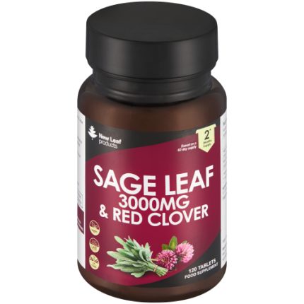 New Leaf Products 3000mg Sage Leaf and Red Clover Tablets - 120