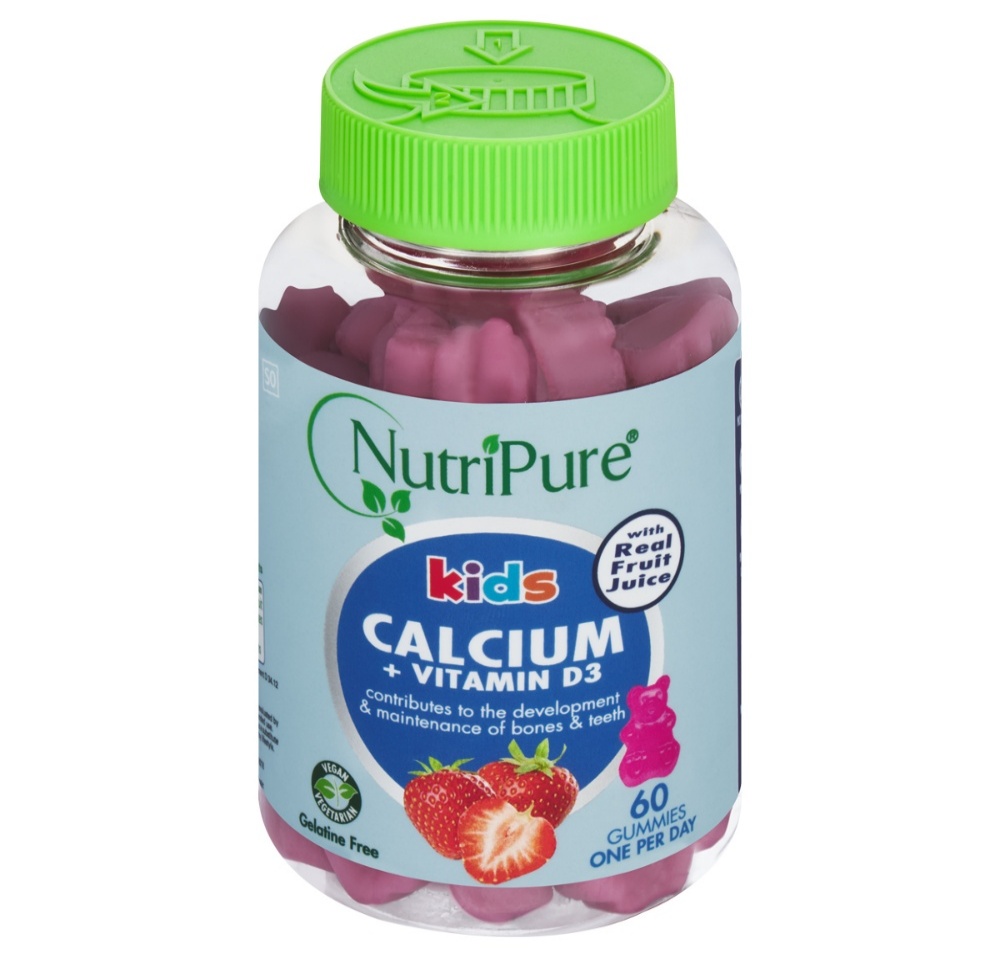 nutripure-kids-calcium-vitamin-d3-gummies-60.jpeg Nutripure Kids Calcium + Vitamin D3 Gummies - 60 - Image 1
