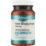 OptiHealth Iron Bisglycinate 168mg Minerals Vegi Capsules - 30