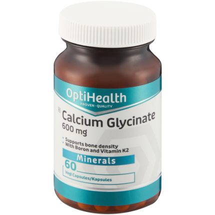 OptiHealth VCalcium Glycinate 600mg Minerals Vegi Capsules - 60