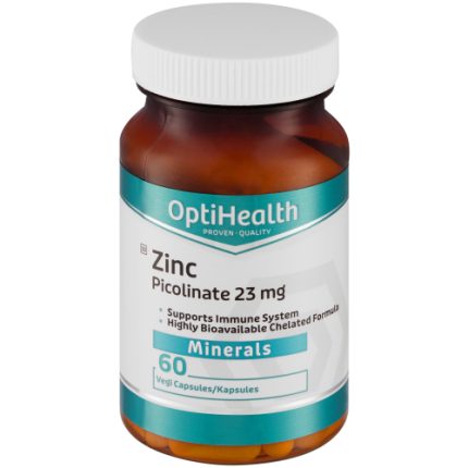 OptiHealth Zinc Picolinate 23mg Minerals Vegi Capsules - 60