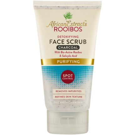African Extracts Rooibos Detoxifying Face Scrub Charcoal Purifying - 150ml