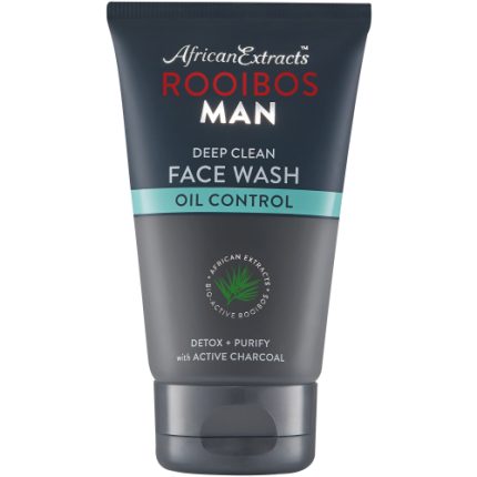 African Extracts Rooibos MAN Deep Clean Face Wash Oil Control with Active Charcoal - 125ml
