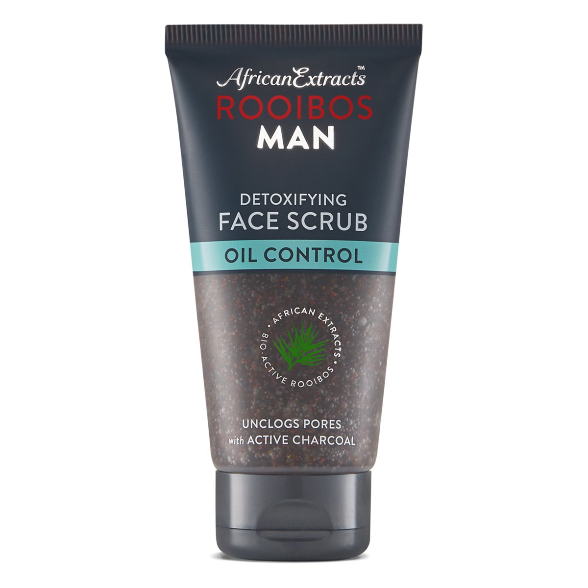 african-extracts-rooibos-man-detoxifying-face-oil-scrub-with-active-charcoal-75m.jpg African Extracts Rooibos MAN Detoxifying Face Oil Scrub with Active Charcoal - 75ml - Image 1