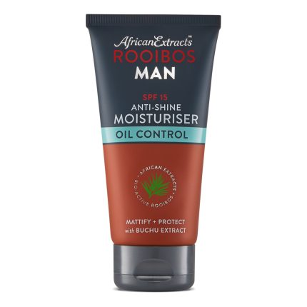 African Extracts Rooibos MAN Oil Control SPF15 Anti-Shine Moisturiser with Buchu Extract - 75ml