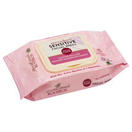 African Extracts Rooibos Mild Cleansing Sensitive Facial Wipes - 25