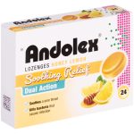 Andolex Soothing Relief Dual Action Lozenges Honey-Lemon Flavour - 24