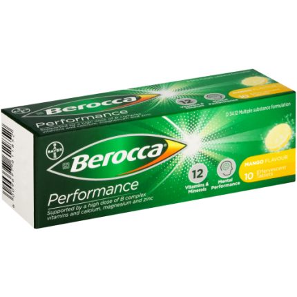 Berocca Performance Effervescent Tablets Mango Flavour  - 10