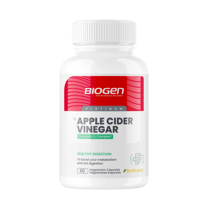 BIOGEN Apple Cider Vinegar Curcumin C3 Complex Healthy Digestion Vegetarian Capsules - 60
