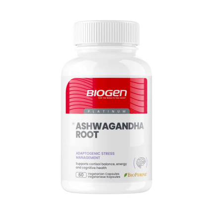 BIOGEN Ashwagandha Root Adaptogenic Stress Management Vegi Capsules - 60
