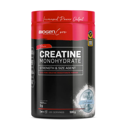 BIOGEN Core Creatine Monohydrate Powder Unflavouedr - 500g