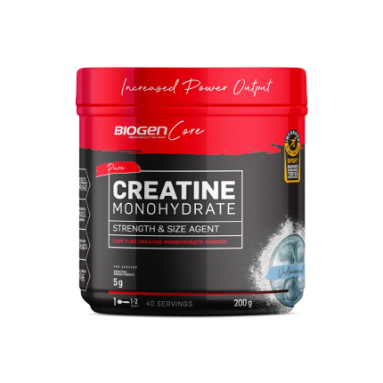 BIOGEN Core Pure Creatine Monohydrate Strength & Size Agent Powder Unflavoured - 200g