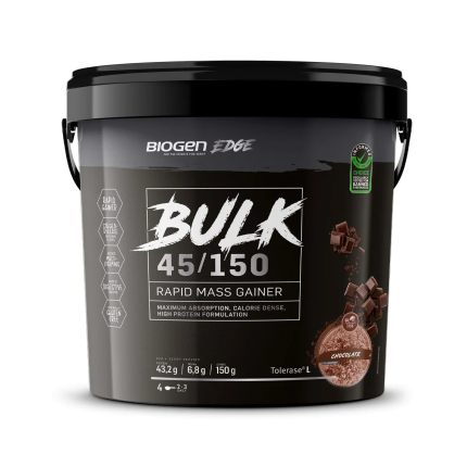 BIOGEN Edge Bulk 45/150 Rapid Mass Gainer Powder Chocolate Flavour - 4kg