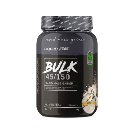 BIOGEN Edge Bulk 45/150 Rapid Mass Gainer Powder Vanilla Flavour - 1kg