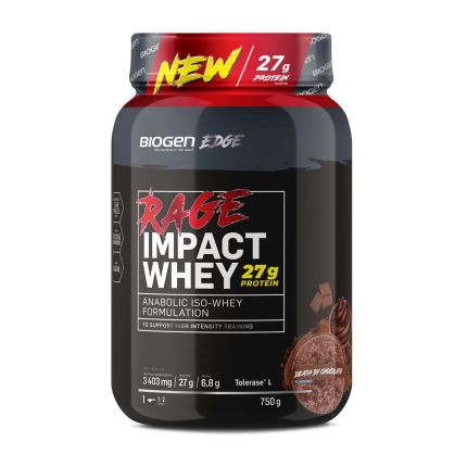 BIOGEN Edge Rage Impact Whey Anabolic ISO-Whey Formulation Powder Chocolate Flavour - 750g