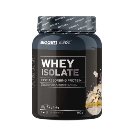 BIOGEN Edge Whey Isolate Fast Absorbing Protein Powder Vanilla Ice Cream Flavour - 700g
