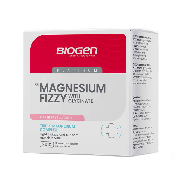 BIOGEN Magnesium Fizzy with Glycinate Triple Magnesium Complex ...