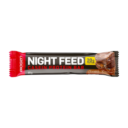 BIOGEN Night Feed Casein Protein Bar Chocolate Brownie Flavour - 65g