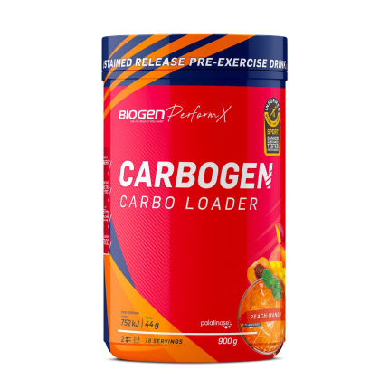 BIOGEN Perform X Carbogen Carbo Loader Pre-Exercise Drink Peach-Mango Flavour - 900g