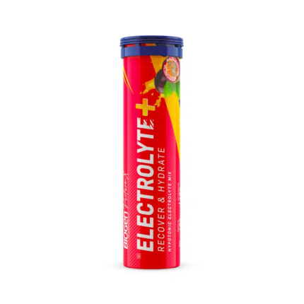 BIOGEN Perform X Electrolyte+ Recover & Hydrate Hypotonic Electrolyte Mix Effervescent Tablets Passion Fruit Flavour - 10