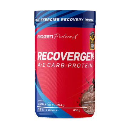 BIOGEN Perform X Recovergen 4:1 Carb:Protein Post-Exercise Recovery Drink Chocolate Flavour - 855g