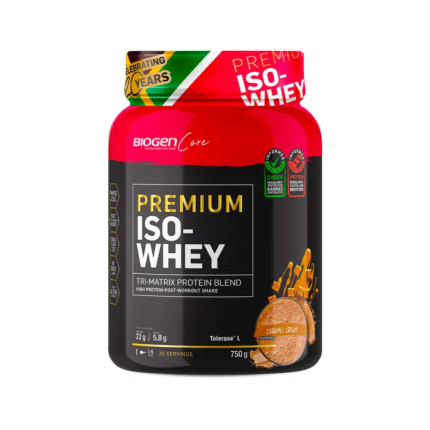 BIOGEN Premium Iso-Whey TRI-Matrix Protein Blend Caramel Cream Flavour - 750g