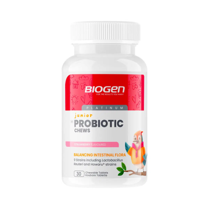 BIOGEN Probiotic Chews Junior Strawberry Flavour Chewable Tablets - 30