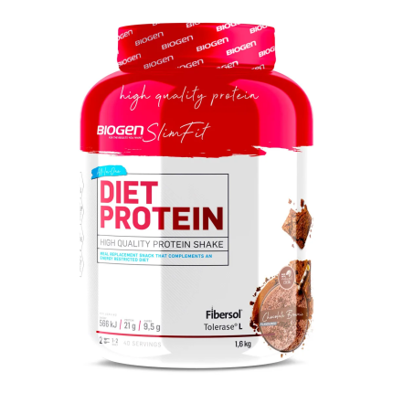 BIOGEN SlimFit Diet Protein High Quality Protein Shake Powder Chocolate Brownie Flavour - 1.6kg