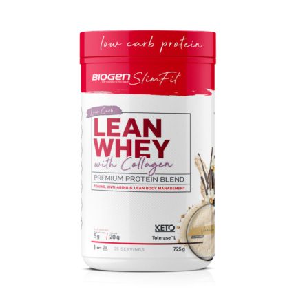 BIOGEN SlimFit Lean Whey with Collagen Premium Protein Blend Powder Vanilla Flavour - 775g