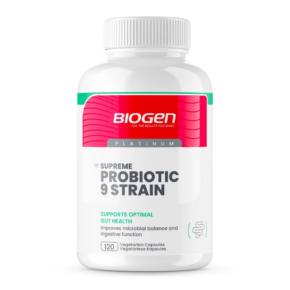 biogen-supreme-probiotic-9-strain-vegetarian-capsules-120.png BIOGEN Supreme Probiotic 9 Strain Vegetarian Capsules - 120 - Image 1