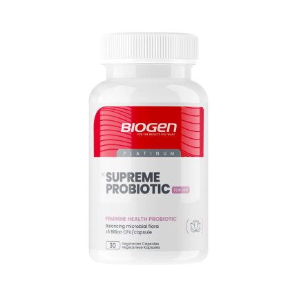 BIOGEN Supreme Probiotic For Her Feminine Health Probiotic Vegetarian Capsules - 30