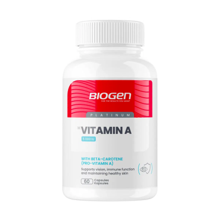 BIOGEN Vitamin A 5000IU with Beta-Carotine Capsules - 60