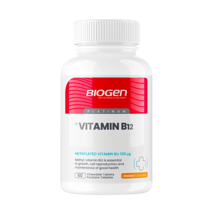 BIOGEN Vitamin B12 Methylated Vitamin Chewable Tablets - 60