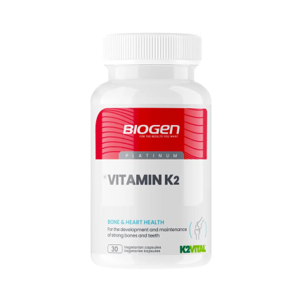 BIOGEN Vitamin K2 Bone & Heart Health Vegetarian Capsules - 30