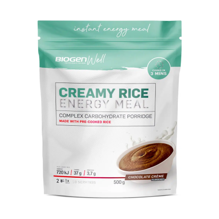 BIOGEN Well Creamy Rice Energy Meal Complex Carbohydrate Porridge Chocolate Crème Flavour - 500g